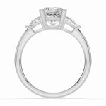 Vionne Cushion Three-Stone Engagement Ring Ring ABER-107-CU-LGD-6  - Abtin & Co.