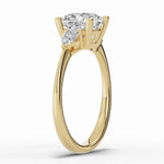 Vionne Cushion Three-Stone Engagement Ring Ring ABER-107-CU-LGD-1  - Abtin & Co.