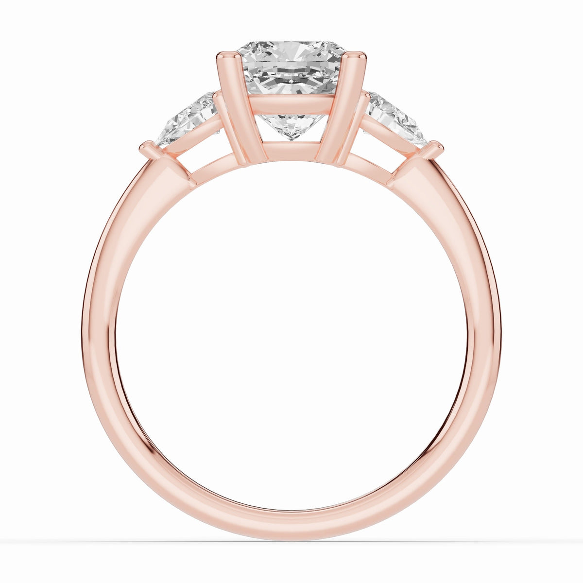 Vionne Cushion Three-Stone Engagement Ring Ring ABER-107-CU-LGD-11  - Abtin & Co.