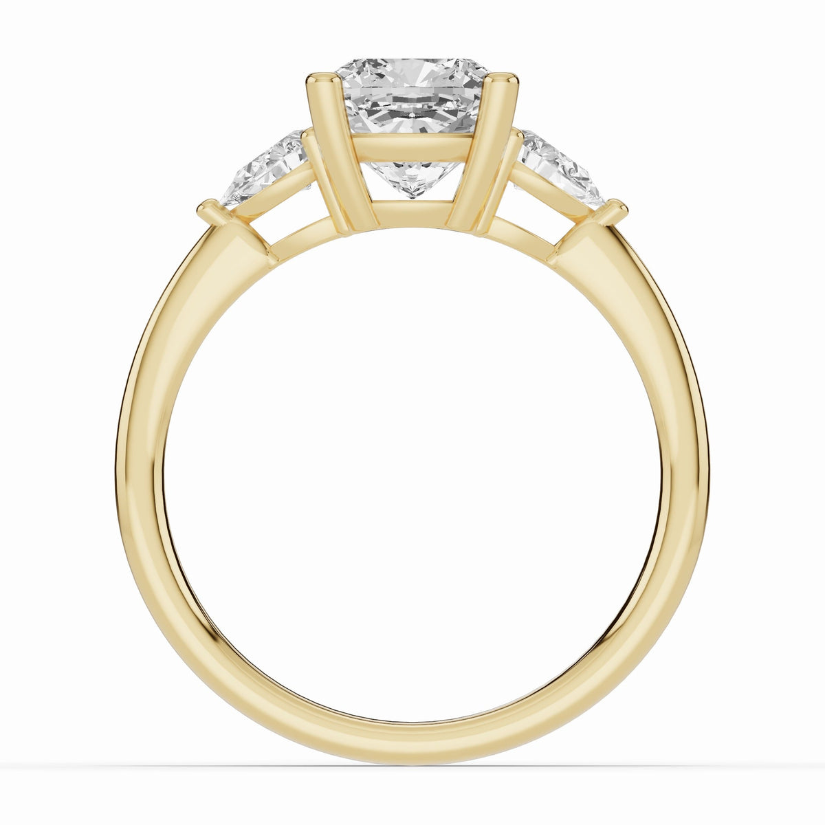 Vionne Cushion Three-Stone Engagement Ring Ring ABER-107-CU-LGD-1  - Abtin & Co.