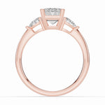 Vionne Emerald Cut Three-Stone Engagement Ring Ring ABER-107-EM-LGD-11  - Abtin & Co.