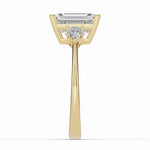 Vionne Emerald Cut Three-Stone Engagement Ring Ring ABER-107-EM-LGD-1  - Abtin & Co.