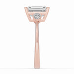Vionne Emerald Cut Three-Stone Engagement Ring Ring ABER-107-EM-LGD-11  - Abtin & Co.