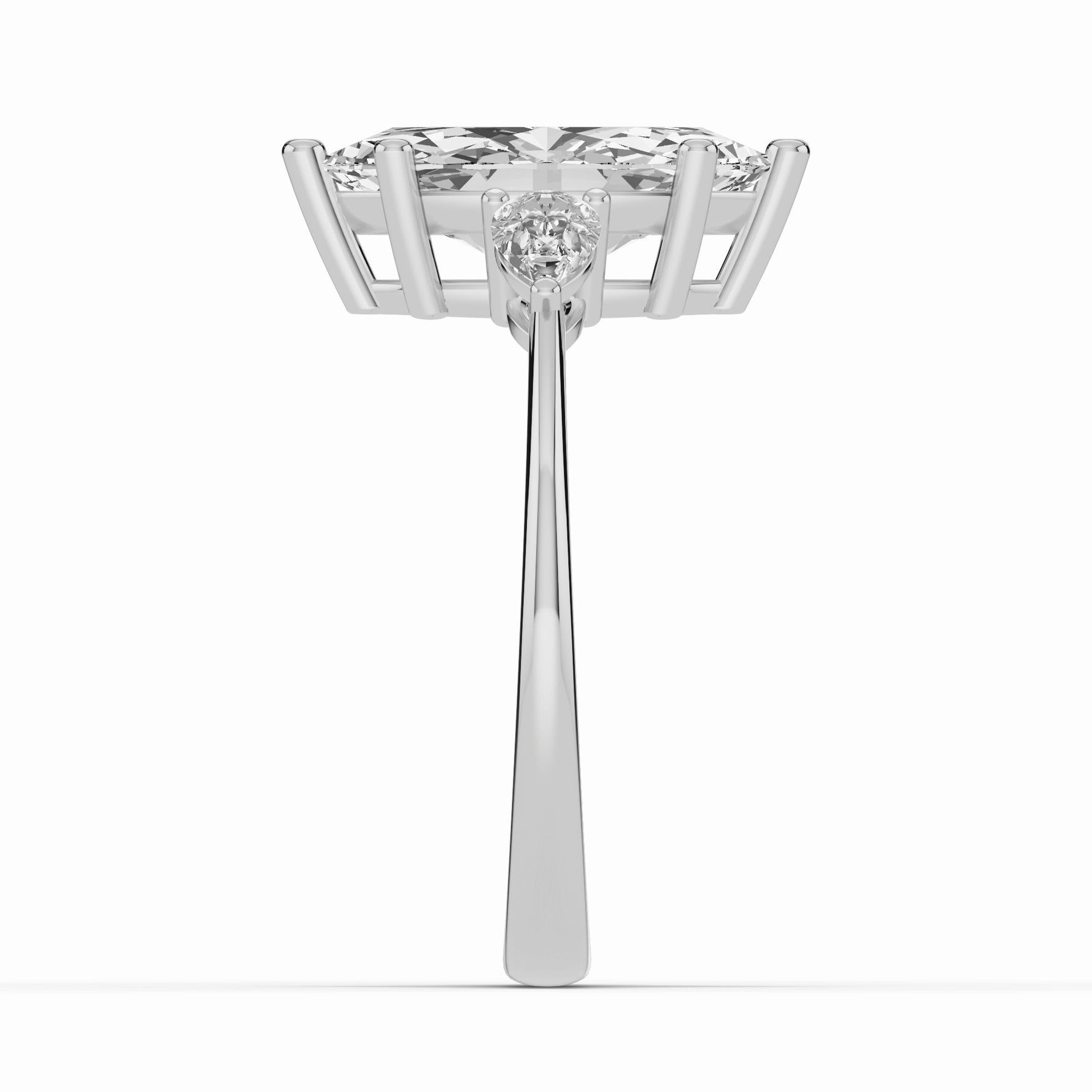 Vionne Marquise Three-Stone Engagement Ring Ring ABER-107-MQ-LGD-6  - Abtin & Co.
