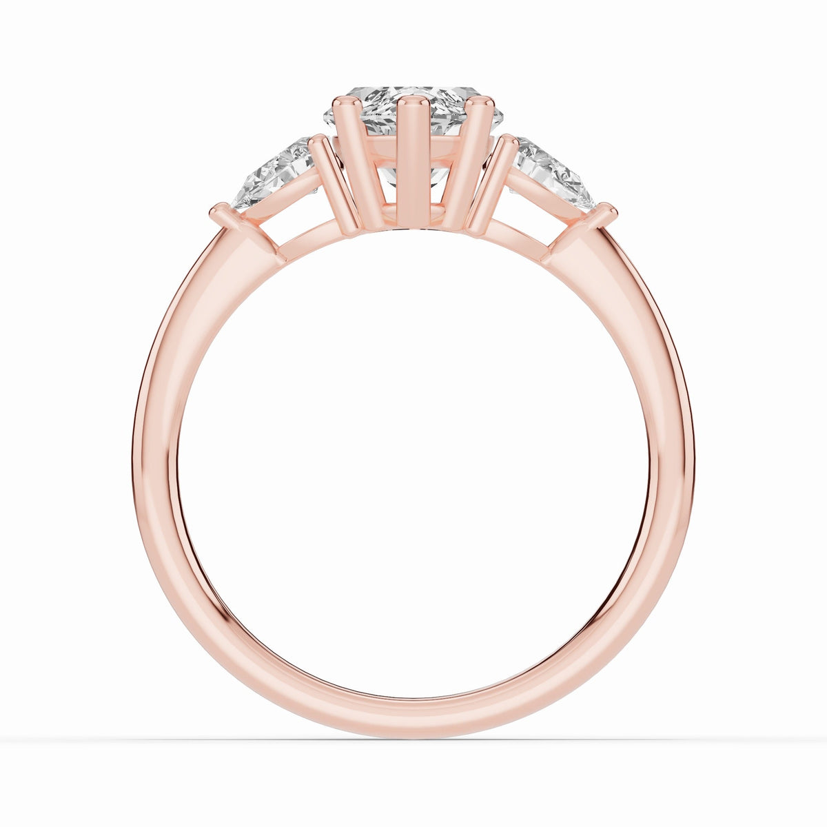 Vionne Marquise Three-Stone Engagement Ring Ring ABER-107-MQ-LGD-11  - Abtin & Co.