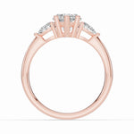 Vionne Marquise Three-Stone Engagement Ring Ring ABER-107-MQ-LGD-11  - Abtin & Co.