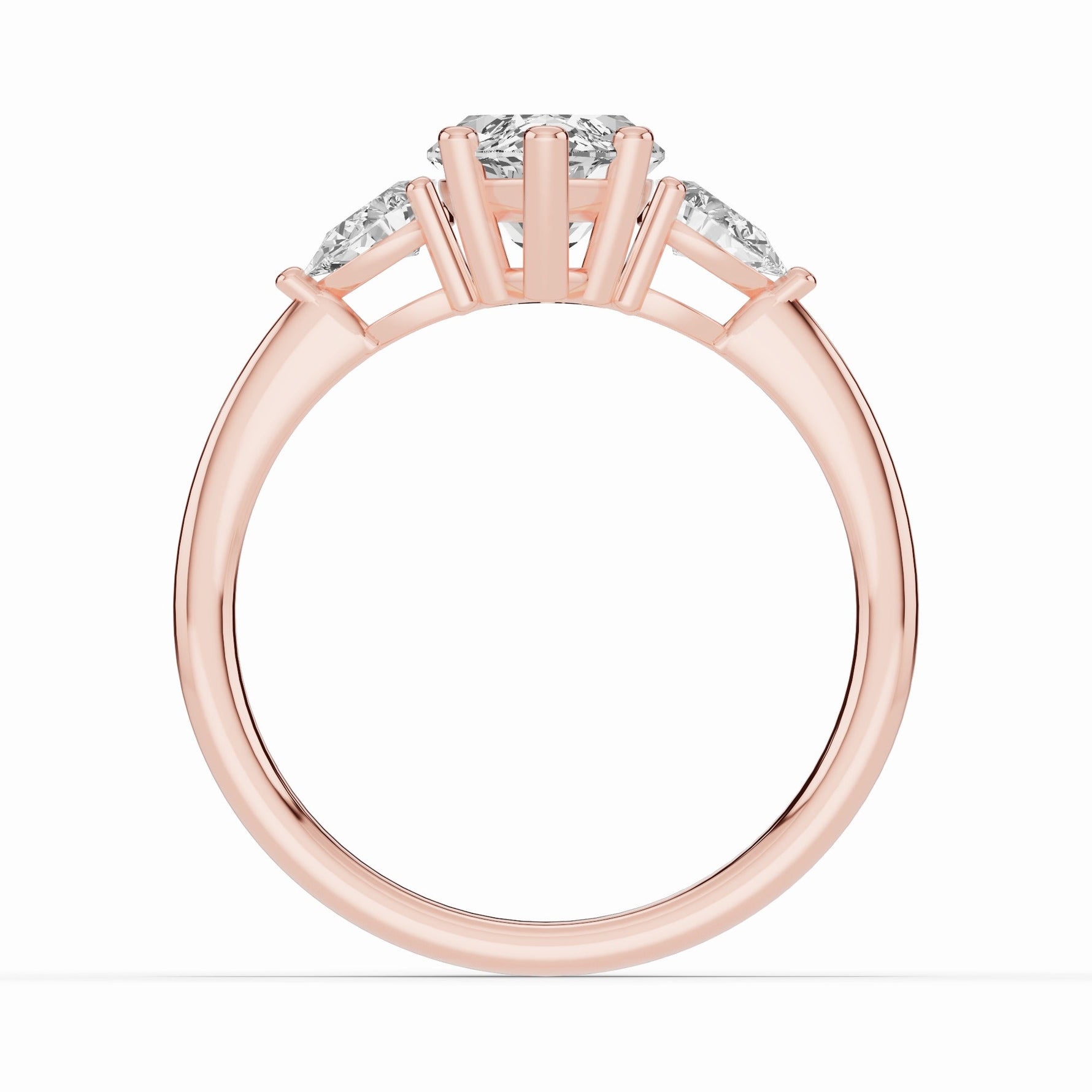 Vionne Marquise Three-Stone Engagement Ring Ring ABER-107-MQ-LGD-11  - Abtin & Co.