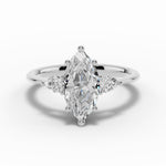 Vionne Marquise Three-Stone Engagement Ring Ring ABER-107-MQ-LGD-6  - Abtin & Co.