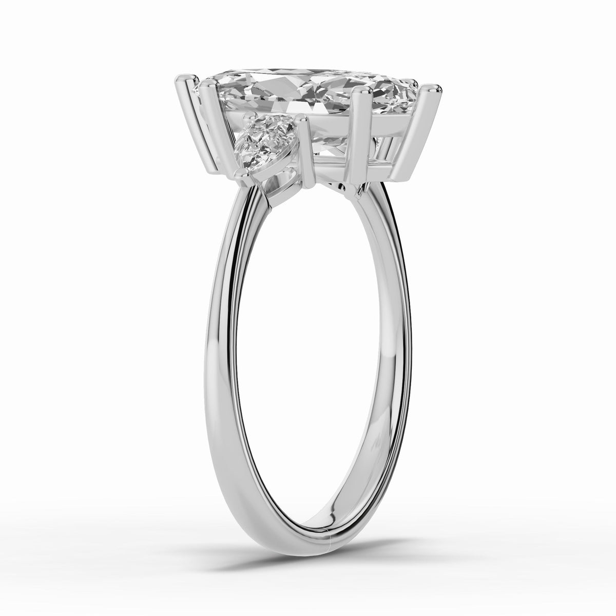 Vionne Marquise Three-Stone Engagement Ring Ring ABER-107-MQ-LGD-6  - Abtin & Co.