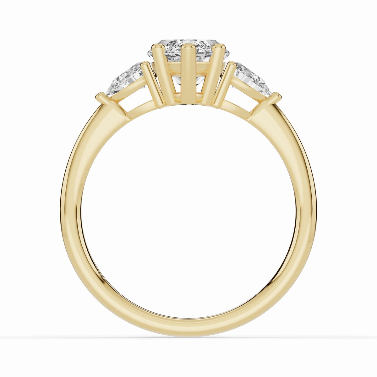 Vionne Marquise Three-Stone Engagement Ring Ring ABER-107-MQ-LGD-1  - Abtin & Co.