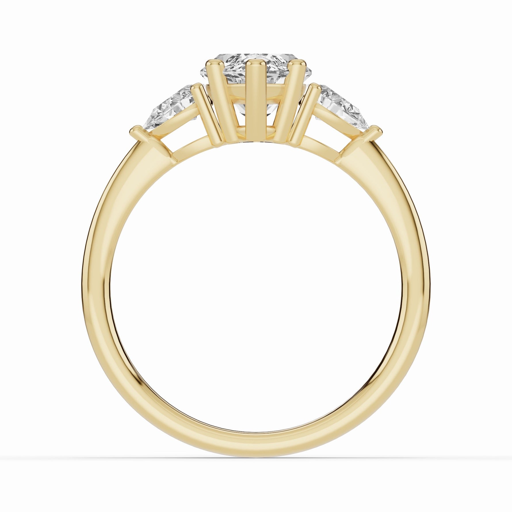 Vionne Marquise Three-Stone Engagement Ring Ring ABER-107-MQ-LGD-1  - Abtin & Co.