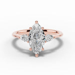Vionne Marquise Three-Stone Engagement Ring Ring ABER-107-MQ-LGD-11  - Abtin & Co.