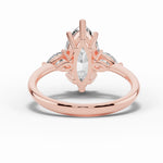 Vionne Marquise Three-Stone Engagement Ring Ring ABER-107-MQ-LGD-11  - Abtin & Co.