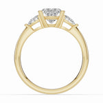 Vionne Oval Three-Stone Engagement Ring Ring ABER-107-OV-LGD-1  - Abtin & Co.