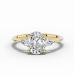 Vionne Oval Three-Stone Engagement Ring Ring ABER-107-OV-LGD-1  - Abtin & Co.