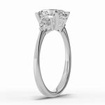 Vionne Oval Three-Stone Engagement Ring Ring ABER-107-OV-LGD-6  - Abtin & Co.