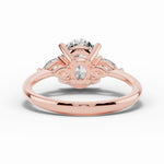 Vionne Oval Three-Stone Engagement Ring Ring ABER-107-OV-LGD-11  - Abtin & Co.