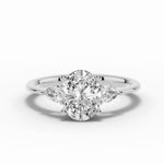Vionne Oval Three-Stone Engagement Ring Ring ABER-107-OV-LGD-6  - Abtin & Co.
