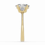 Vionne Oval Three-Stone Engagement Ring Ring ABER-107-OV-LGD-1  - Abtin & Co.