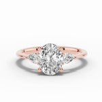 Vionne Oval Three-Stone Engagement Ring Ring ABER-107-OV-LGD-11  - Abtin & Co.
