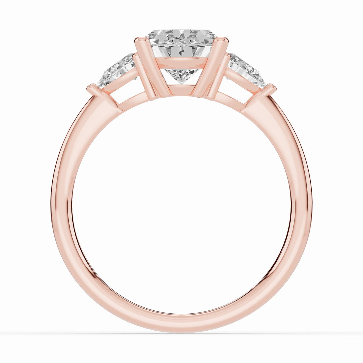 Vionne Oval Three-Stone Engagement Ring Ring ABER-107-OV-LGD-11  - Abtin & Co.