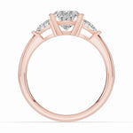 Vionne Oval Three-Stone Engagement Ring Ring ABER-107-OV-LGD-11  - Abtin & Co.