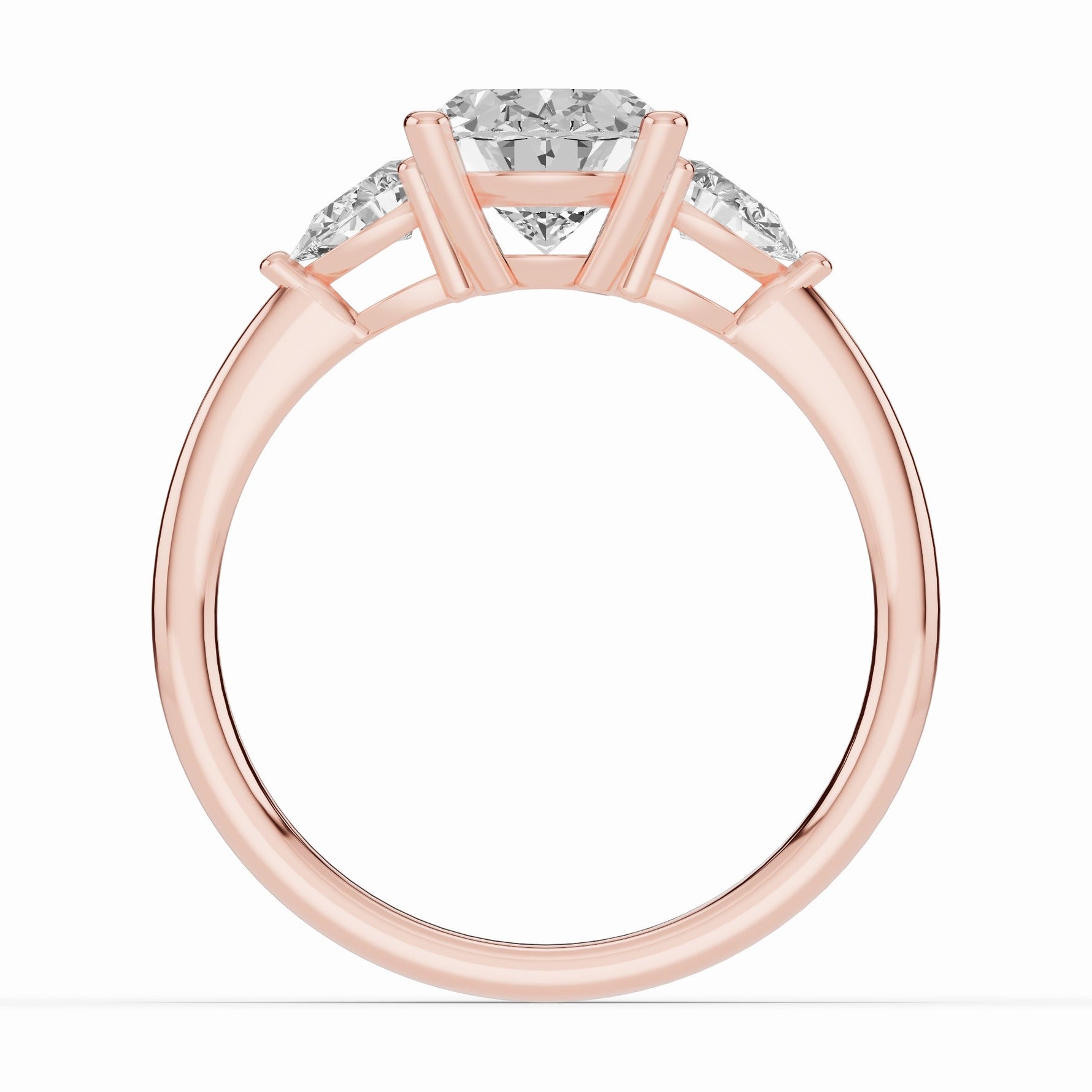 Vionne Oval Three-Stone Engagement Ring Ring ABER-107-OV-LGD-11  - Abtin & Co.