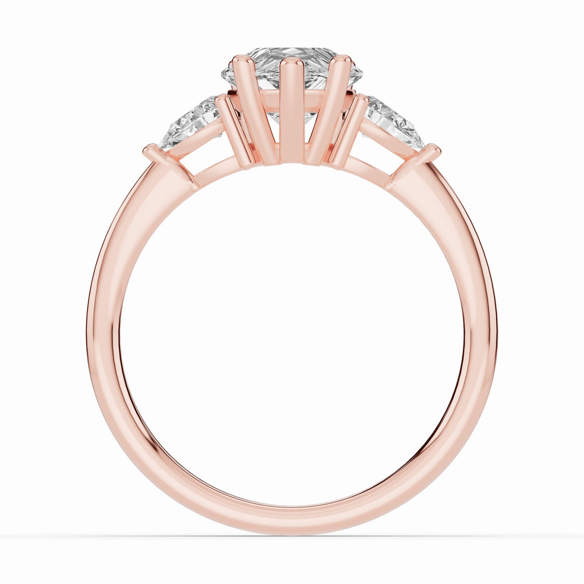 Vionne Pear Three-Stone Engagement Ring Ring ABER-107-PR-LGD-11  - Abtin & Co.