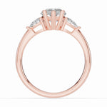 Vionne Pear Three-Stone Engagement Ring Ring ABER-107-PR-LGD-11  - Abtin & Co.