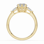 Vionne Pear Three-Stone Engagement Ring Ring ABER-107-PR-LGD-1  - Abtin & Co.