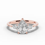 Vionne Pear Three-Stone Engagement Ring Ring ABER-107-PR-LGD-11  - Abtin & Co.