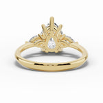 Vionne Pear Three-Stone Engagement Ring Ring ABER-107-PR-LGD-1  - Abtin & Co.