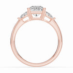 Vionne Radiant Three-Stone Engagement Ring Ring ABER-107-RA-LGD-11  - Abtin & Co.