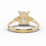 Vionne Radiant Three-Stone Engagement Ring Ring ABER-107-RA-LGD-1  - Abtin & Co.