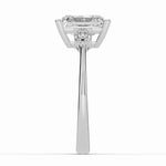 Vionne Radiant Three-Stone Engagement Ring Ring ABER-107-RA-LGD-6  - Abtin & Co.