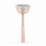 Vionne Radiant Three-Stone Engagement Ring Ring ABER-107-RA-LGD-11  - Abtin & Co.