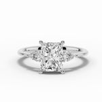 Vionne Radiant Three-Stone Engagement Ring Ring ABER-107-RA-LGD-6  - Abtin & Co.