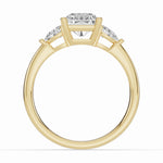 Vionne Radiant Three-Stone Engagement Ring Ring ABER-107-RA-LGD-1  - Abtin & Co.