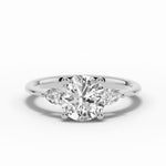 Vionne Round Three-Stone Engagement Ring Ring ABER-107-RD-LGD-6  - Abtin & Co.