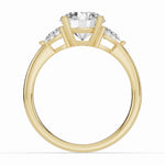 Vionne Round Three-Stone Engagement Ring Ring ABER-107-RD-LGD-1  - Abtin & Co.