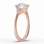 Vionne Round Three-Stone Engagement Ring Ring ABER-107-RD-LGD-11  - Abtin & Co.