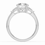 Vionne Round Three-Stone Engagement Ring Ring ABER-107-RD-LGD-6  - Abtin & Co.