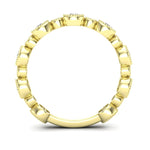 14k Gold Diamond Bezel-set Stackable Wedding Band - Abtin & Company 