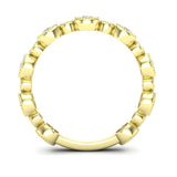 14k Gold Diamond Bezel-set Stackable Wedding Band - Abtin & Company 