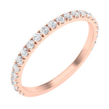 14k Gold Pave Diamond Stackable Ring Wedding Band - Abtin & Company 