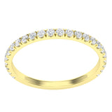 14k Gold Pave Diamond Stackable Ring Wedding Band - Abtin & Company 