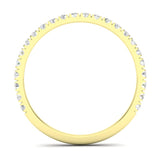 14k Gold Pave Diamond Stackable Ring Wedding Band - Abtin & Company 