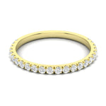14k Gold Pave Diamond Stackable Ring Wedding Band - Abtin & Company 