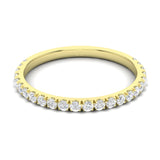 14k Gold Pave Diamond Stackable Ring Wedding Band - Abtin & Company 