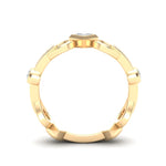 14k Diamond Interlock Stackable Ring Wedding Band - Abtin & Company 